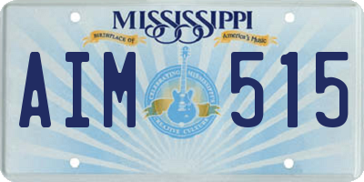 MS license plate AIM515