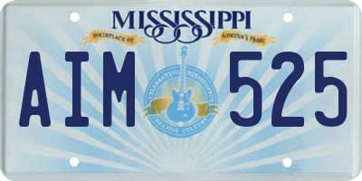 MS license plate AIM525