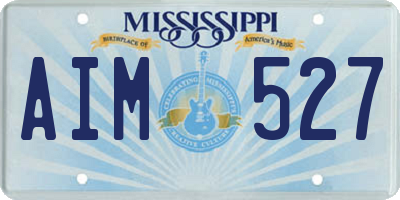 MS license plate AIM527