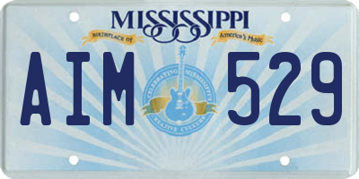 MS license plate AIM529