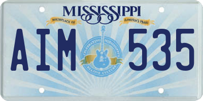 MS license plate AIM535
