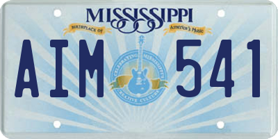 MS license plate AIM541