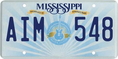 MS license plate AIM548