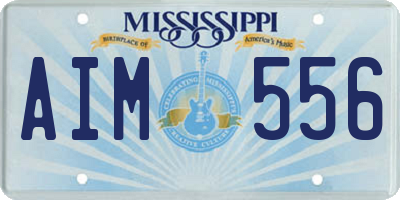 MS license plate AIM556