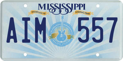 MS license plate AIM557