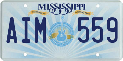MS license plate AIM559
