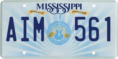 MS license plate AIM561