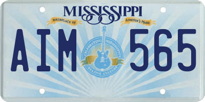 MS license plate AIM565