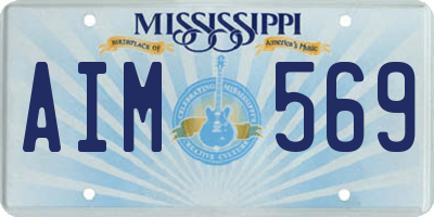 MS license plate AIM569