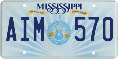 MS license plate AIM570