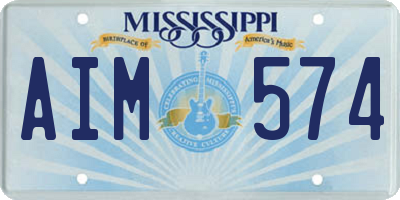 MS license plate AIM574