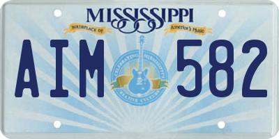 MS license plate AIM582