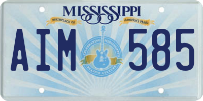 MS license plate AIM585