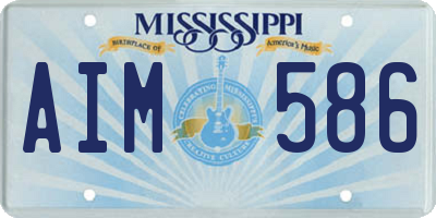 MS license plate AIM586