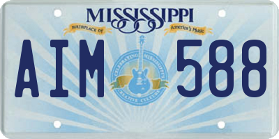 MS license plate AIM588