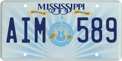 MS license plate AIM589