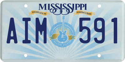 MS license plate AIM591