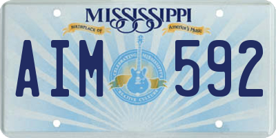 MS license plate AIM592