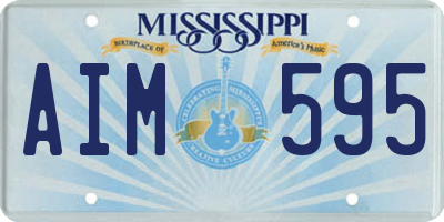 MS license plate AIM595