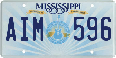 MS license plate AIM596