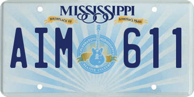 MS license plate AIM611