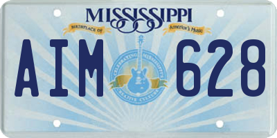 MS license plate AIM628