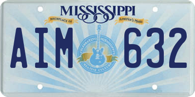 MS license plate AIM632