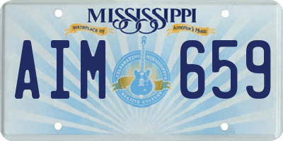 MS license plate AIM659