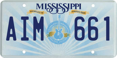 MS license plate AIM661