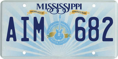 MS license plate AIM682