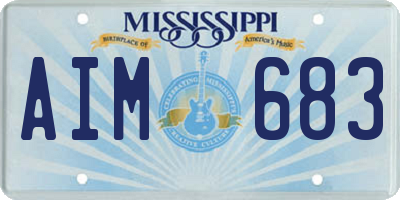 MS license plate AIM683