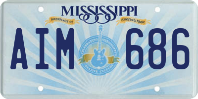 MS license plate AIM686