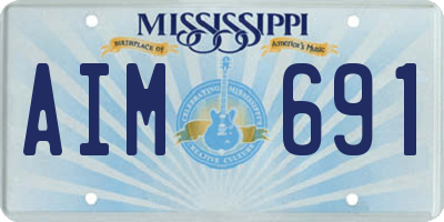MS license plate AIM691