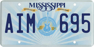 MS license plate AIM695
