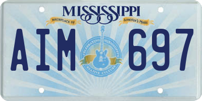 MS license plate AIM697