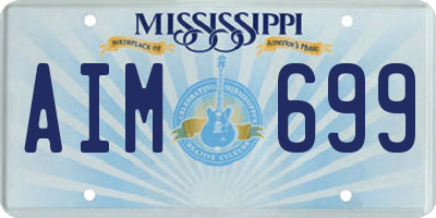 MS license plate AIM699