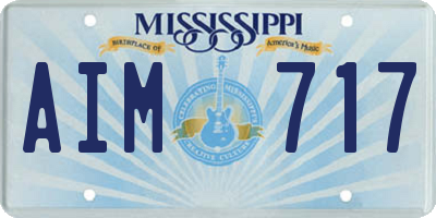 MS license plate AIM717