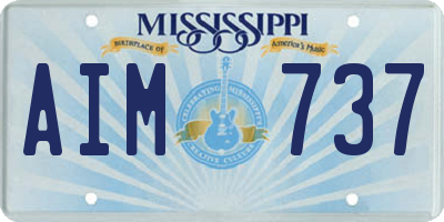 MS license plate AIM737