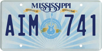 MS license plate AIM741