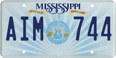 MS license plate AIM744