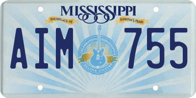 MS license plate AIM755