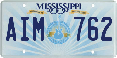 MS license plate AIM762