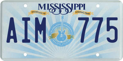 MS license plate AIM775
