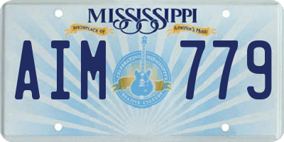 MS license plate AIM779