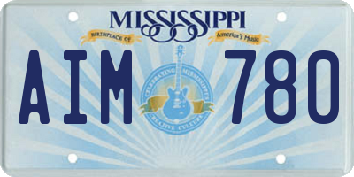 MS license plate AIM780