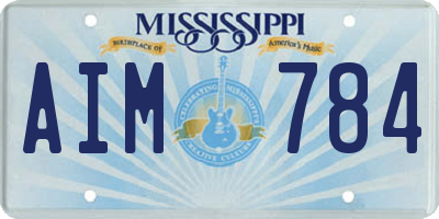 MS license plate AIM784