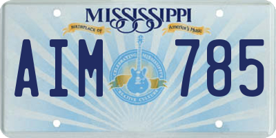 MS license plate AIM785