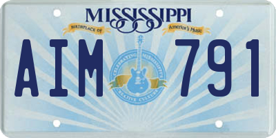MS license plate AIM791