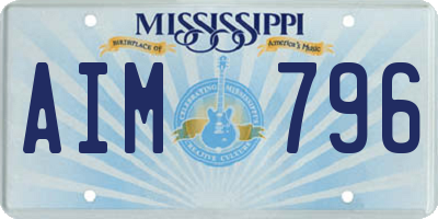 MS license plate AIM796