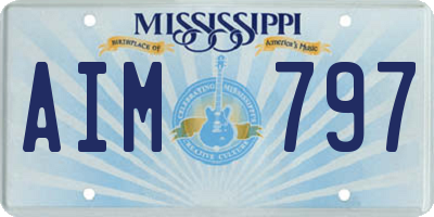 MS license plate AIM797